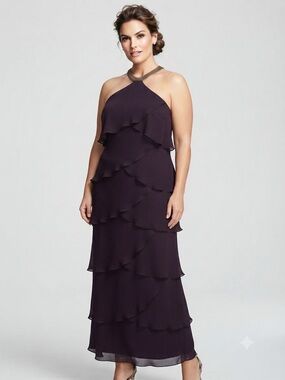 Alexander by Daymor 3451 Aubergine Gown Size 14